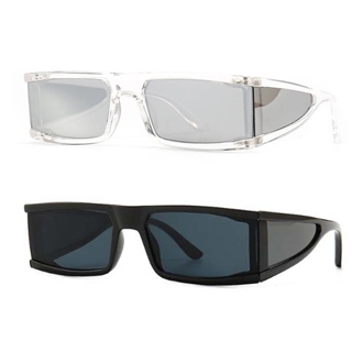 Firkantet modesolbrille - Sort, sølv